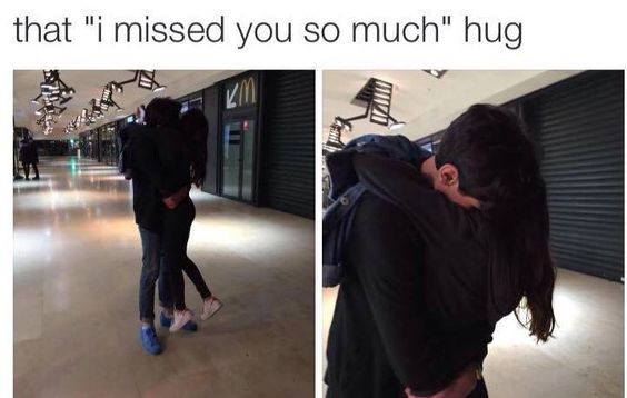 Missed you so much hug